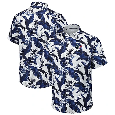 Men's Tommy Bahama Navy Houston Texans Sunnyvale Blooms Camp Button-Up Shirt
