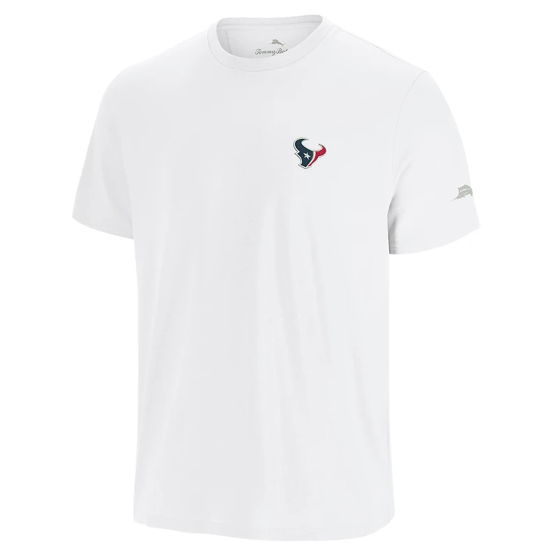 T-shirt graphique Tommy Bahama pour homme Houston Texans Sport Torchdown blanc