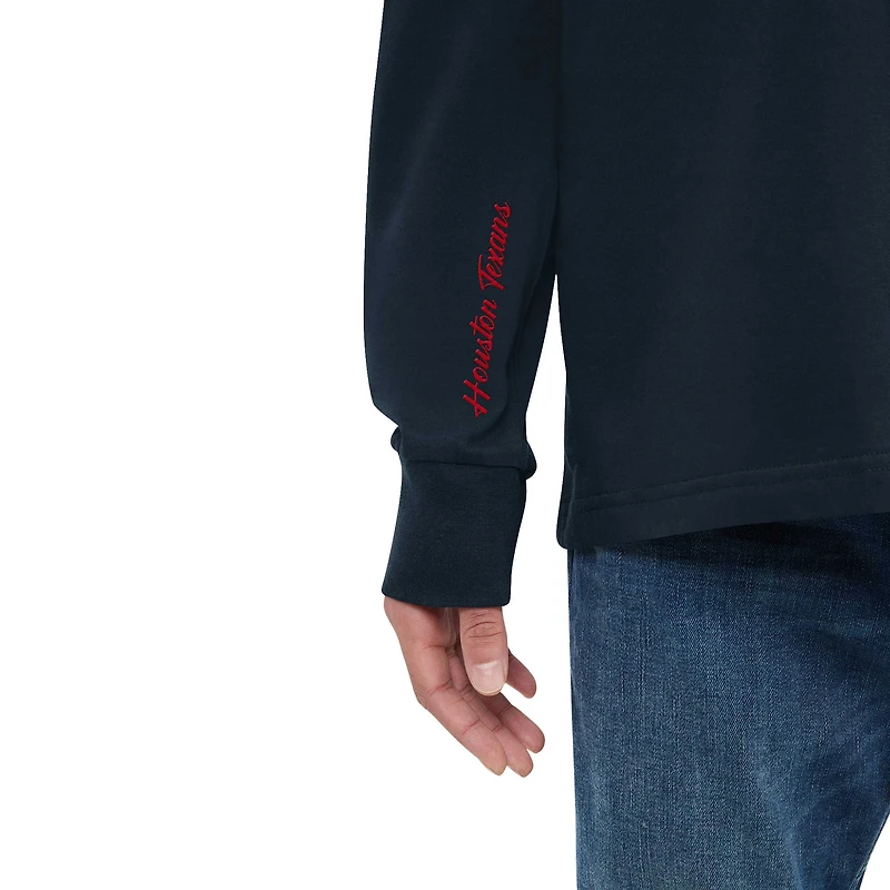 T-shirt à capuche manches longues Tommy Hilfiger bleu marine Houston Texans Morgan pour hommes