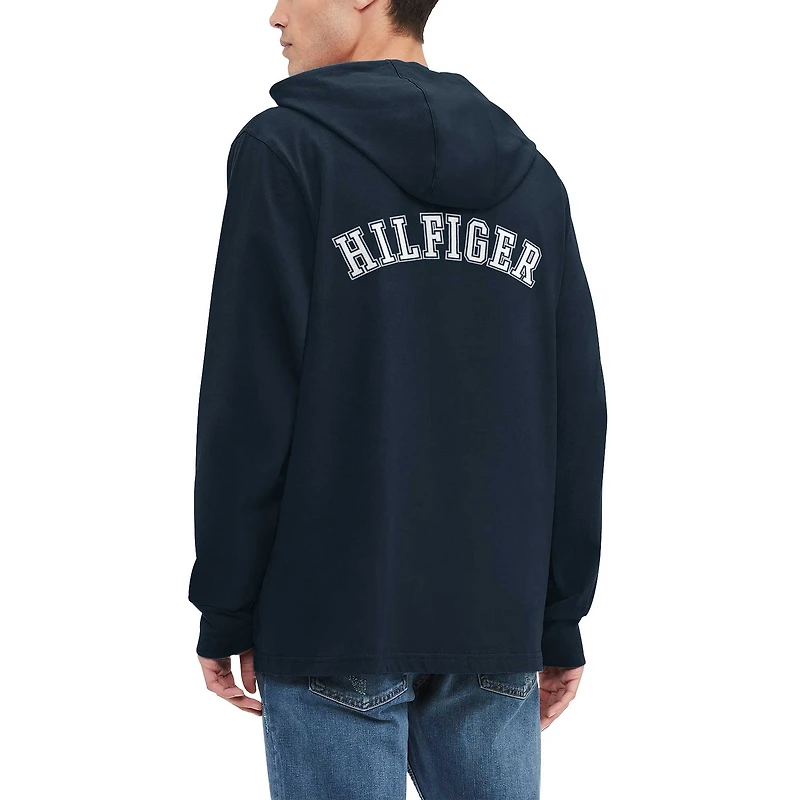 T-shirt à capuche manches longues Tommy Hilfiger bleu marine Houston Texans Morgan pour hommes