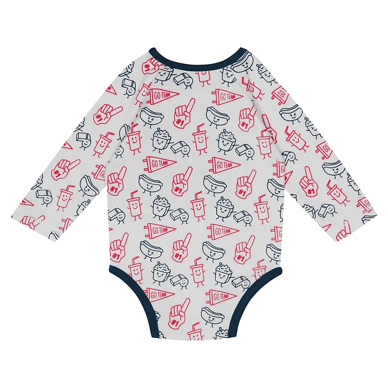 Newborn & Infant Houston Texans Little Champ Long Sleeve Bodysuit, Pants Cuffed Knit Hat 3-Piece Set