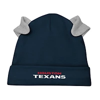 Newborn & Infant Houston Texans Little Champ Long Sleeve Bodysuit, Pants Cuffed Knit Hat 3-Piece Set