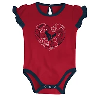 Ensemble deux pièces pour nouveau-né et bébé bleu marine/rouge Houston Texans Too Much Love
