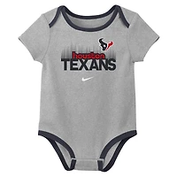 Newborn & Infant Nike C.J. Stroud Houston Texans Name Number 3-Pack Bodysuit Set