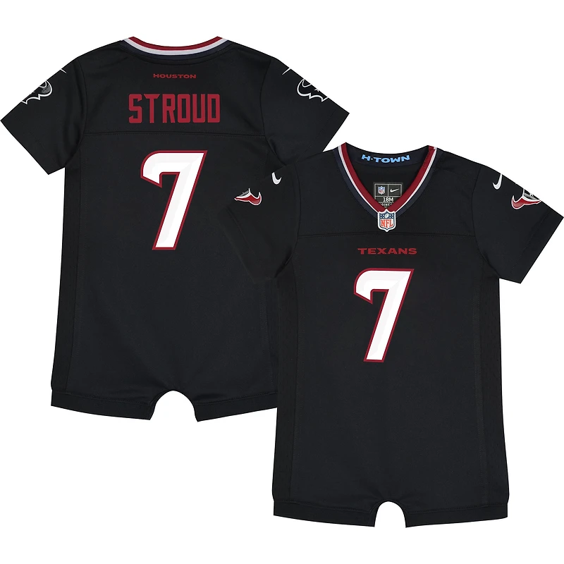 Maillot Nike C.J. Stroud Houston Texans Game Romper pour nouveau-né et nourrisson, bleu marine