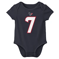 Body Nike C.J. Stroud bleu marine avec nom et numéro du joueur des Houston Texans pour nouveau-né bébé