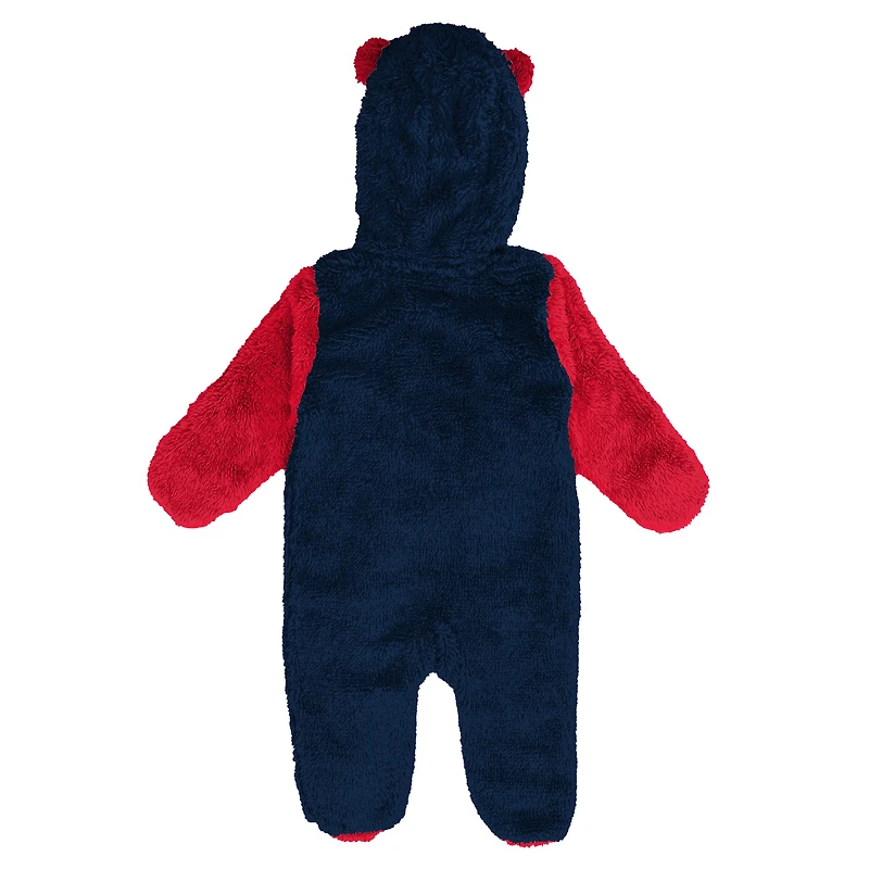 Newborn & Infant Outerstuff Navy Houston Texans Stay Napping Fleece Bunting Full-Zip Sleeper