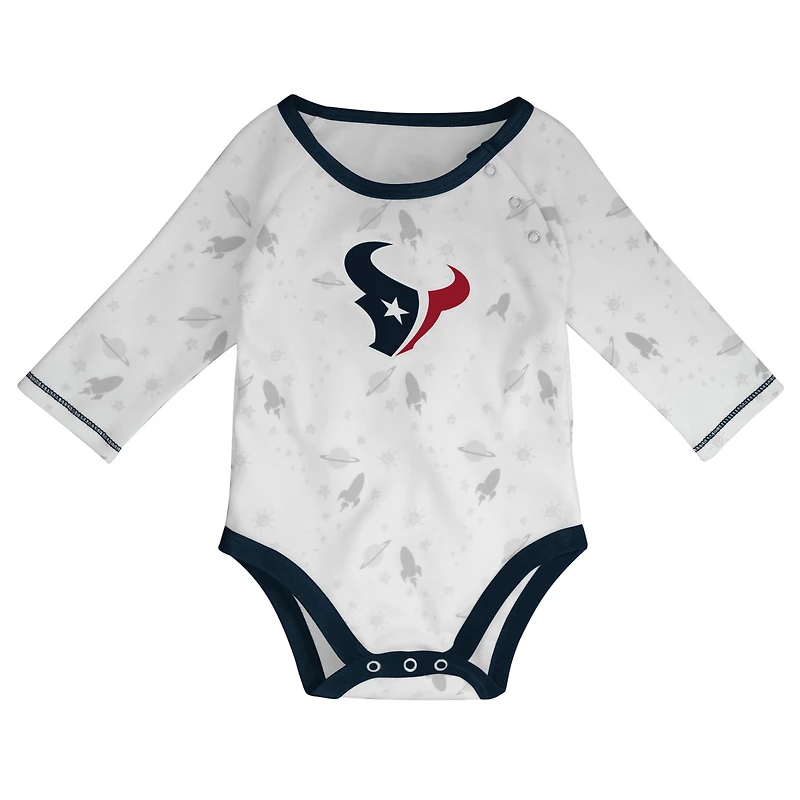 Ensemble pantalon et chapeau pour nouveau-né bébé blanc/bleu marine Houston Texans Dream Team