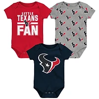 Ensemble 3 pièces pour nouveau-né Outerstuff Houston Texans Little Tike
