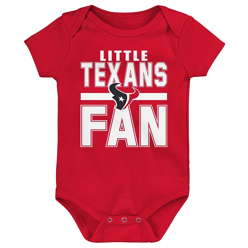 Ensemble 3 pièces pour nouveau-né Outerstuff Houston Texans Little Tike
