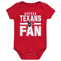Ensemble 3 pièces pour nouveau-né Outerstuff Houston Texans Little Tike
