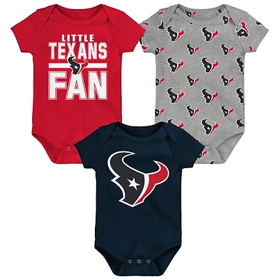 Ensemble 3 pièces pour nouveau-né Outerstuff Houston Texans Little Tike