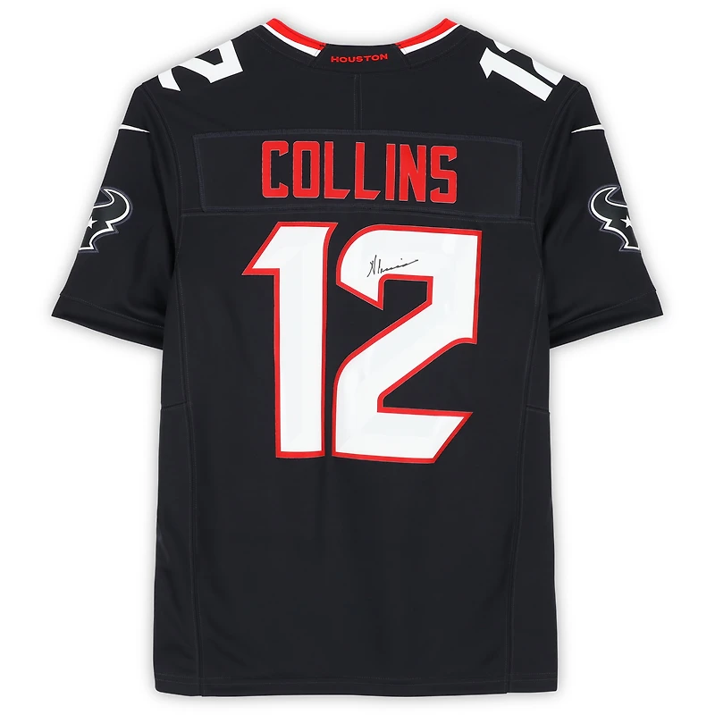 Maillot Nike Vapor F.U.S.E. bleu marine dédicacé par Nico Collins des Houston Texans