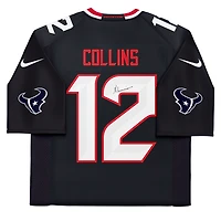 Maillot Nike Vapor F.U.S.E. bleu marine dédicacé par Nico Collins des Houston Texans