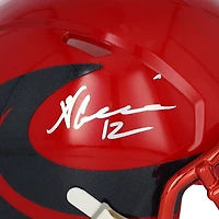 Casque Riddell Battle rouge alternatif dédicacé par Nico Collins des Houston Texans