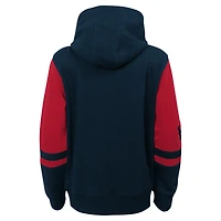 Sweat à capuche zippé bleu marine blocs de couleurs pour enfant d'âge préscolaire, motif stade des Houston Texans
