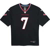 Maillot de match Nike C.J. Stroud des Houston Texans, bleu marine, pour enfants d'âge préscolaire