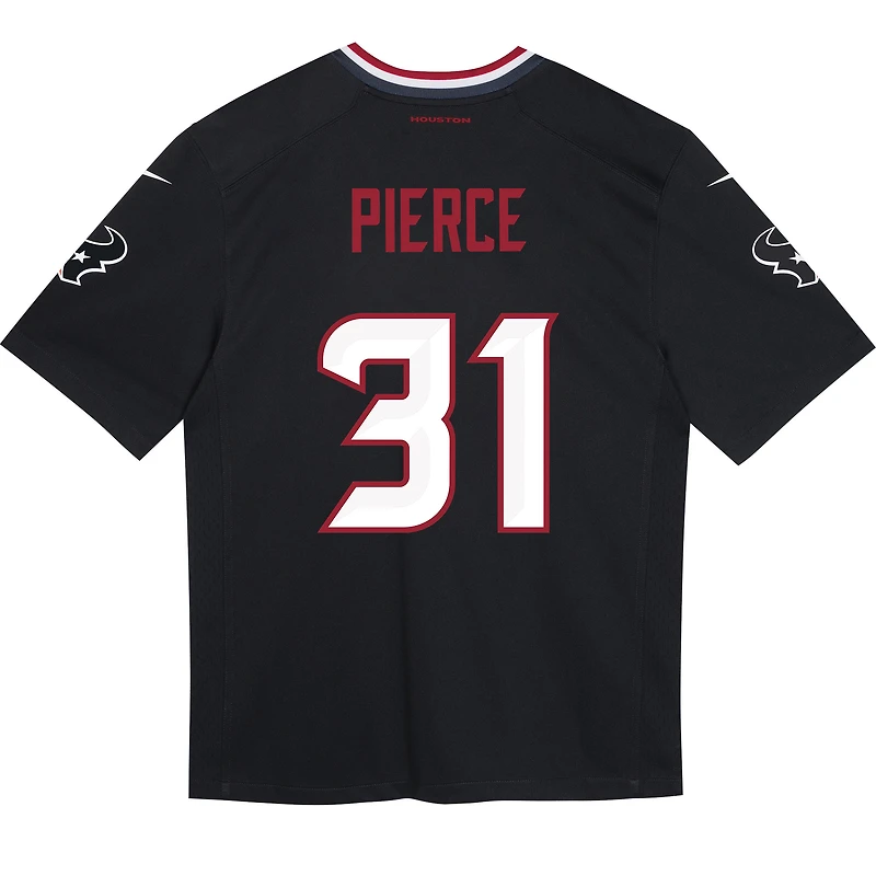 Maillot de match Nike Dameon Pierce bleu marine des Houston Texans pour enfants d'âge préscolaire