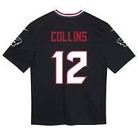 Maillot de jeu Nike bleu marine Nico Collins des Houston Texans pour enfant d'âge préscolaire