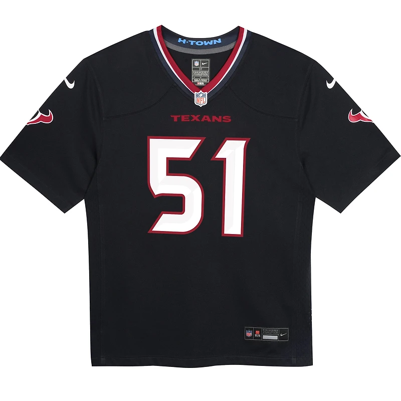 Maillot de match Nike Will Anderson Jr. Navy des Houston Texans pour enfants d'âge préscolaire