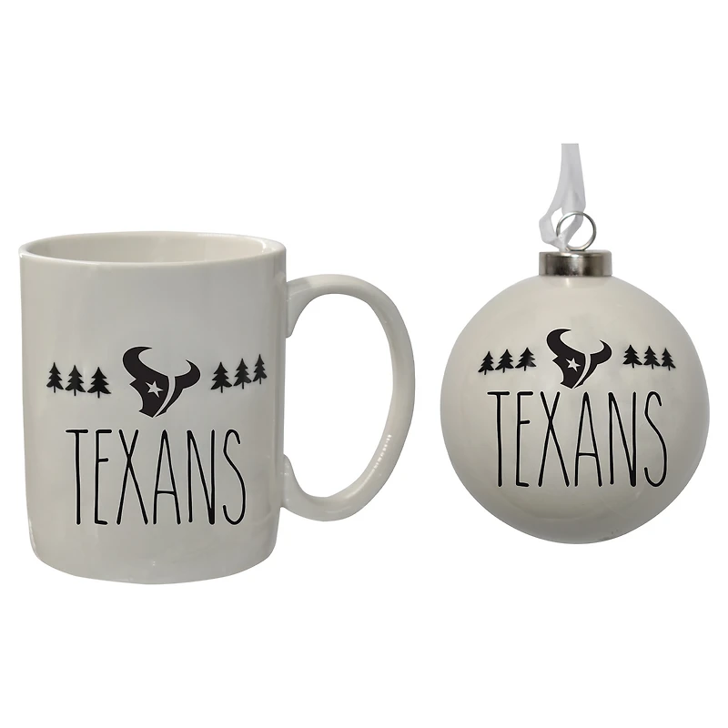The Memory Company Ensemble de décorations et tasses de Noël des Houston Texans
