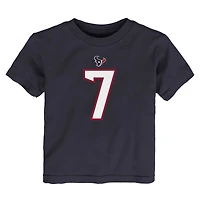 T-shirt Nike C.J. Stroud bleu marine avec nom et numéro du joueur des Houston Texans pour tout-petit