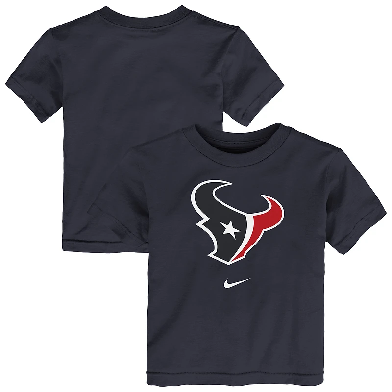 T-shirt de performance Nike Legend à logo principal des Houston Texans, bleu marine, pour tout-petit