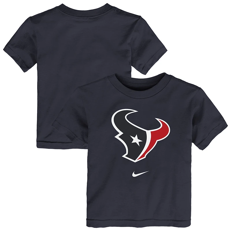 T-shirt Nike bleu marine pour tout-petit avec logo principal des Houston Texans