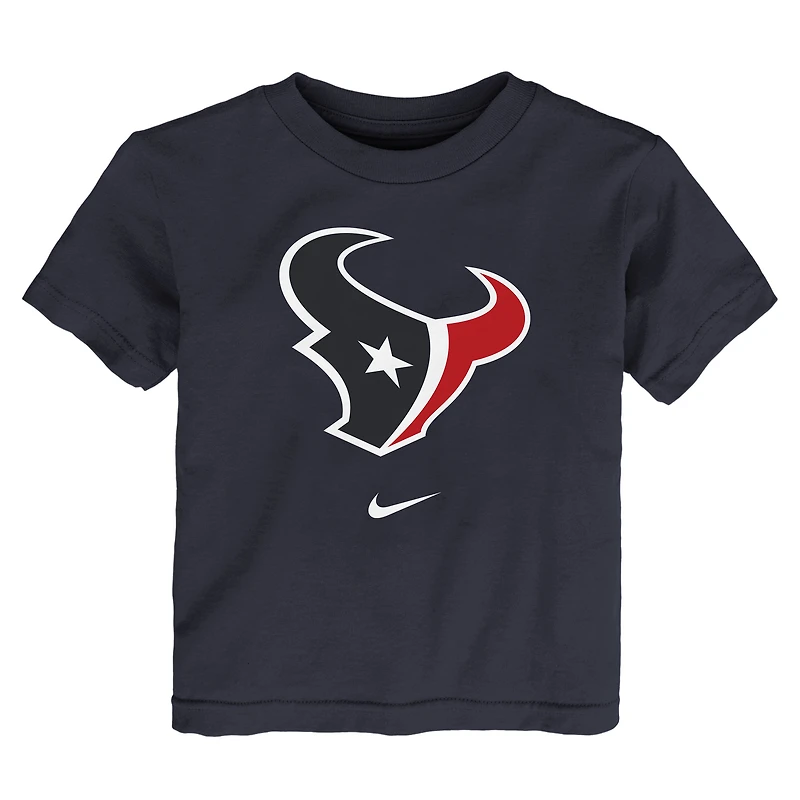 T-shirt Nike bleu marine avec logo principal des Houston Texans pour tout-petit
