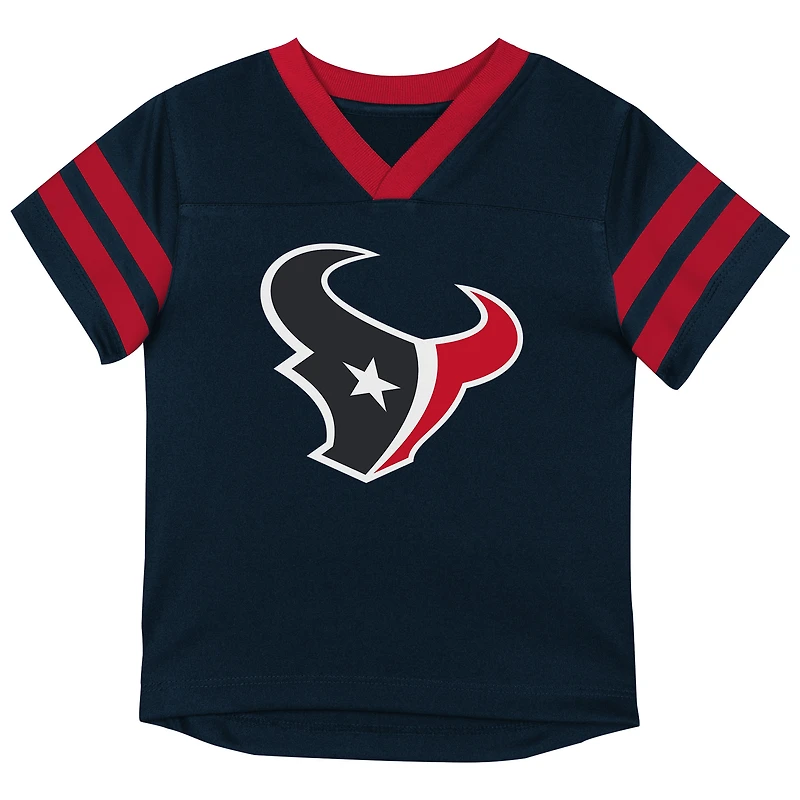 Toddler Outerstuff Navy/Red Houston Texans Red Zone V-Neck T-Shirt & Pants Set