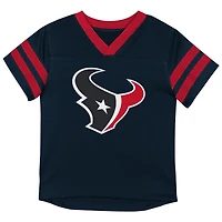 Toddler Outerstuff Navy/Red Houston Texans Red Zone V-Neck T-Shirt & Pants Set