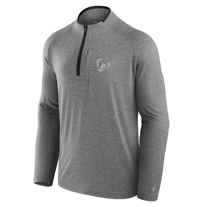 Unisex Fanatics Charcoal Houston Texans Front Office Performance Primary Quarter-Zip Jacket