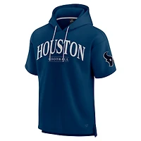 Unisex Fanatics  Navy Houston Texans Elements Ready Short Sleeve Pullover Hoodie