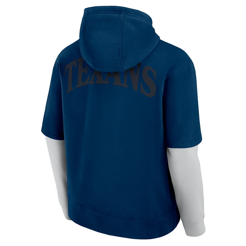 Sweat à capuche unisexe Fanatics Navy Houston Texans Sleek Elements