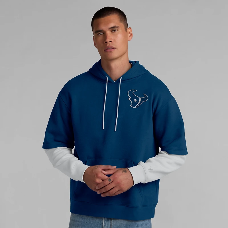 Unisex Fanatics Navy Houston Texans Sleek Elements Pullover Hoodie