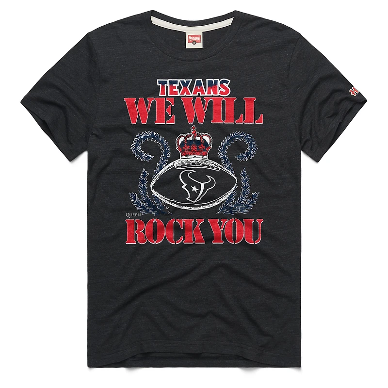 T-shirt unisexe Hommage Charcoal Houston Texans 2026 NFL Calendar Queen Tri-Blend