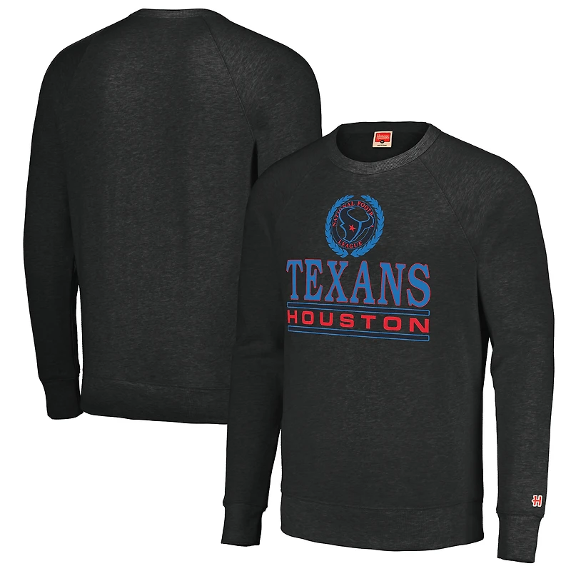 Sweat-shirt unisexe Hommage Charcoal Houston Texans Color Rush Crest