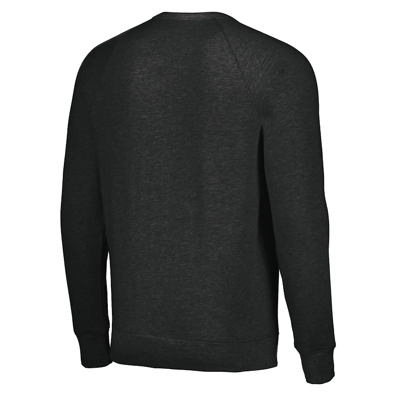 Unisex Homage  Charcoal Houston Texans Color Rush Crest Tri-Blend Pullover Sweatshirt