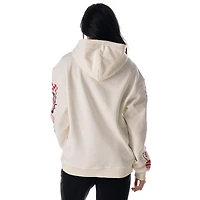 Sweat à capuche unisexe en polaire manches graphiques superposées, couleur crème, des Houston Texans de The Wild Collective