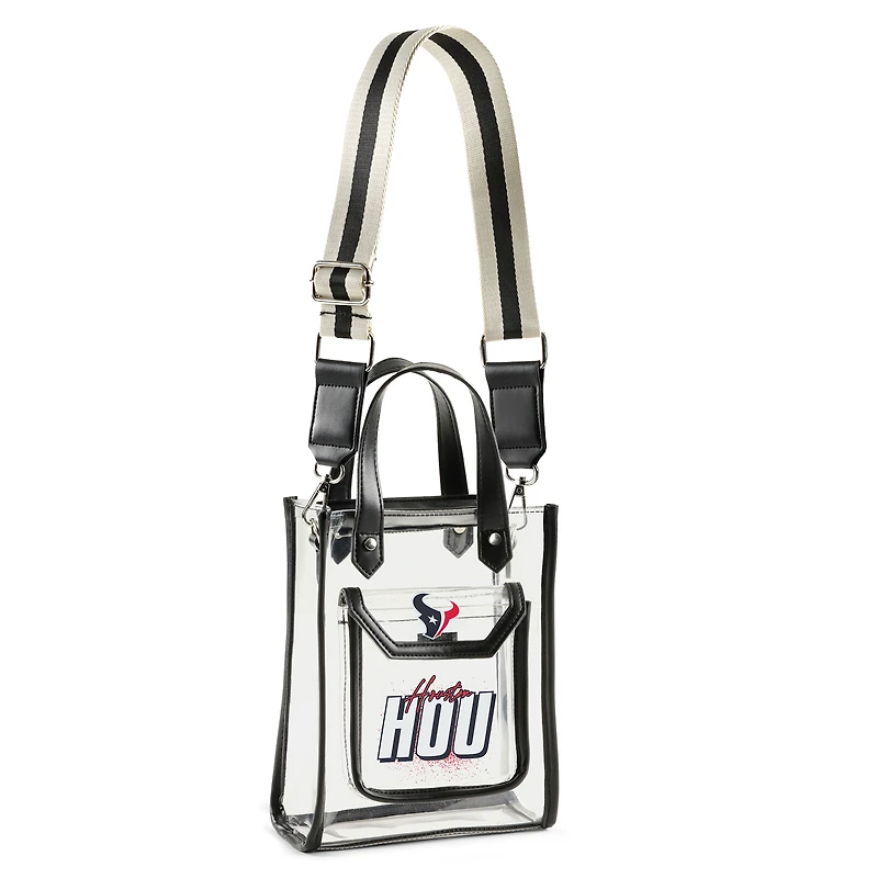 WEAR by Erin Andrews Sac à bandoulière transparent Houston Texans Stadium avec pochette à monnaie