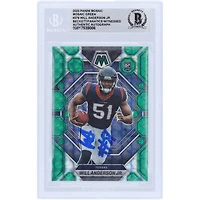 Will Anderson Jr. Houston Texans Autographed 2023 Panini Mosaic Green #376 Beckett Fanatics Witnessed Authenticated Rookie Card