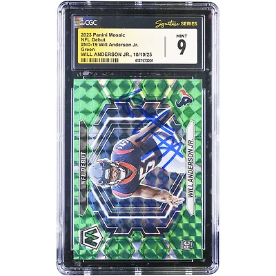 Will Anderson Jr. Houston Texans Autographed 2023 Panini Mosaic NFL Debut Mosaic #ND-19 CGC Authenticated Mint Rookie Card