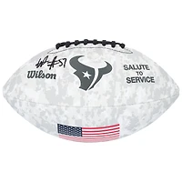Will Anderson Jr. Houston Texans autographié 2024 Salute To Service Wilson Football