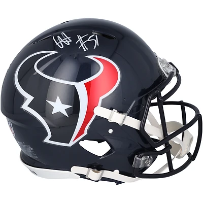 Casque authentique autographié par Will Anderson Jr. des Houston Texans Speed ​​2024
