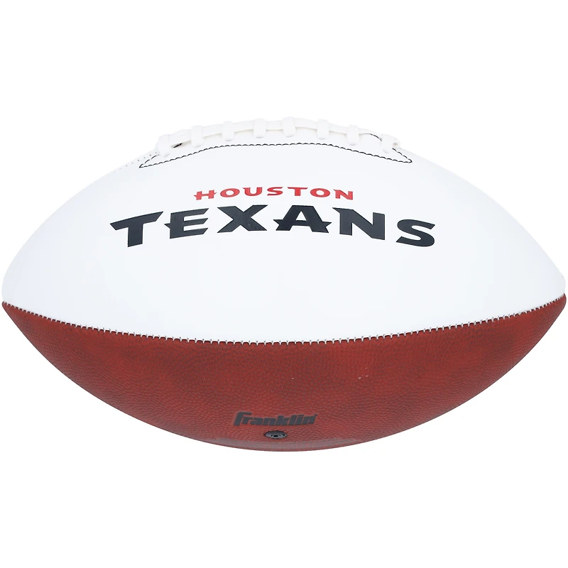 Ballon de football Franklin White Panel autographié par Will Anderson Jr. des Houston Texans