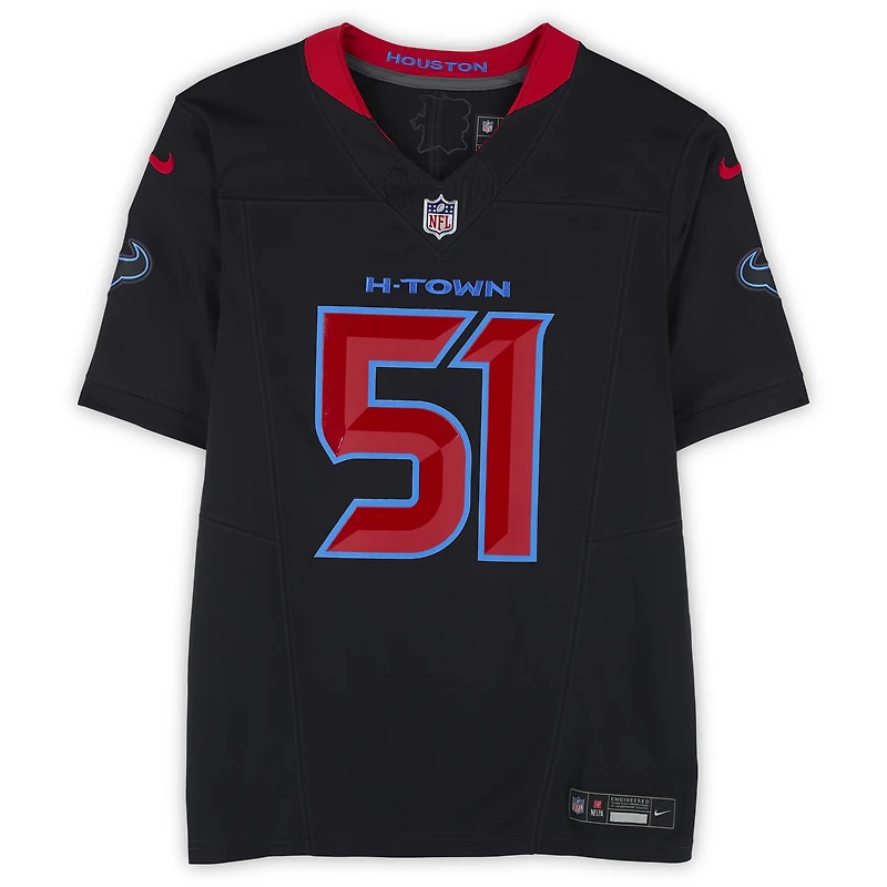 Maillot Nike Vapor F.U.S.E. Limited bleu marine autographié par Will Anderson Jr. des Houston Texans