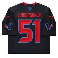 Maillot Nike Alternate Vapor F.U.S.E. bleu marine dédicacé par Will Anderson Jr. des Houston Texans