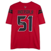 Maillot Nike Alternate Vapor F.U.S.E. rouge dédicacé par Will Anderson Jr. des Houston Texans