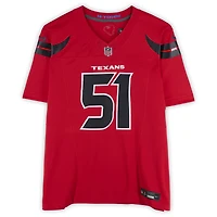 Maillot Nike Alternate Vapor F.U.S.E. rouge dédicacé par Will Anderson Jr. des Houston Texans
