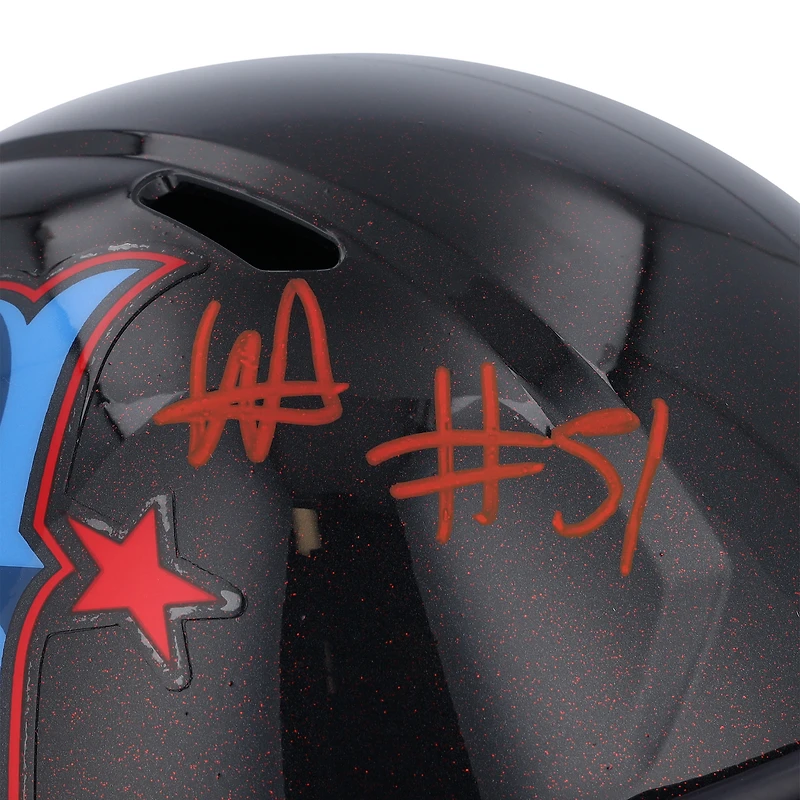 Will Anderson Jr. Houston Texans Autographed Riddell 2024 2nd Alternate Speed Replica Helmet 